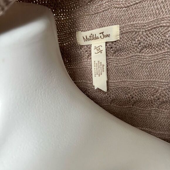 Matilda Jane Cable Knit Fringe Tassel vest shawl - Picture 9 of 9